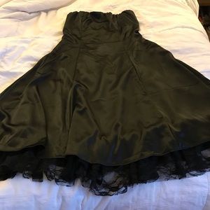 Satin black dress